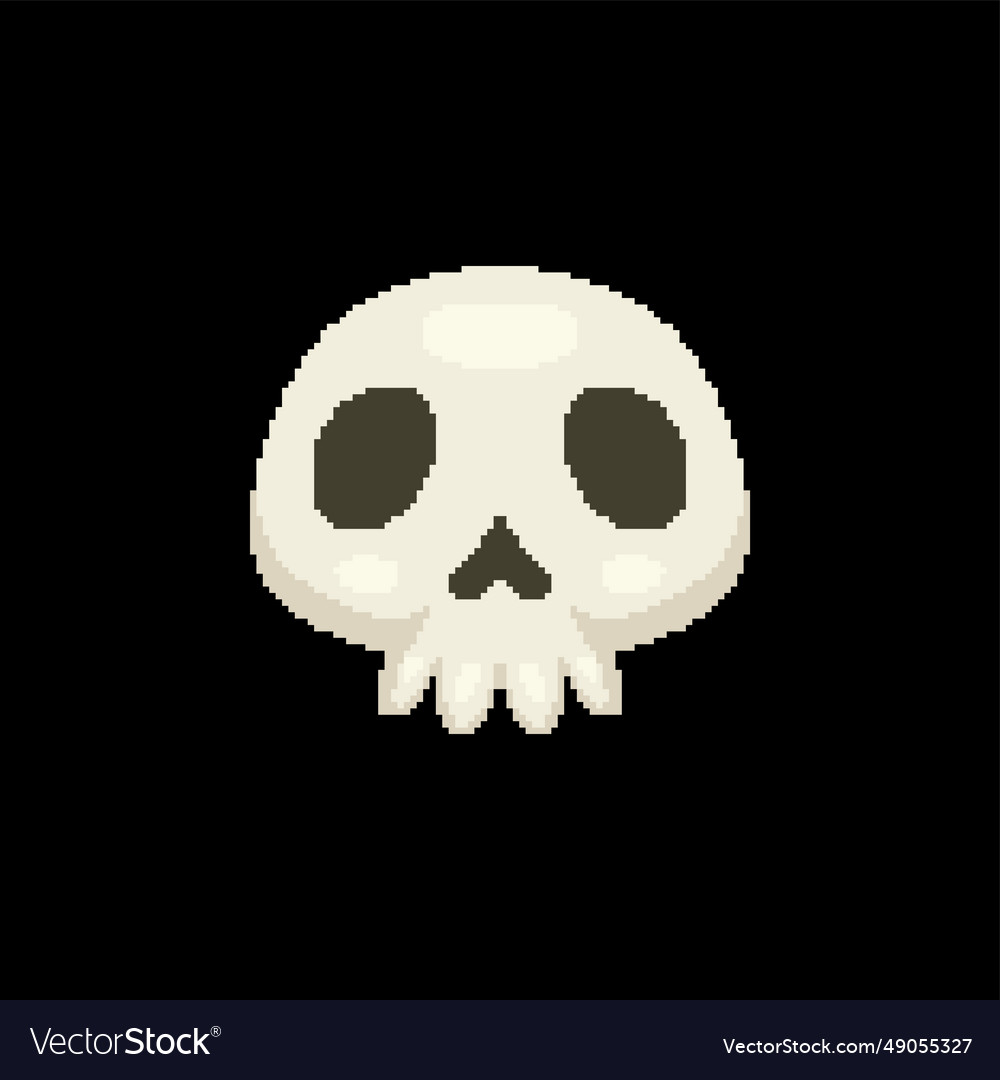 Premium Vector  Pixel art cute skull vector illustration design