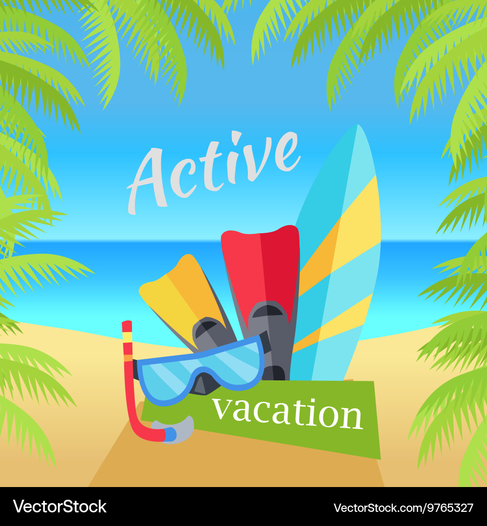 Summer vacation concept Royalty Free Vector Image