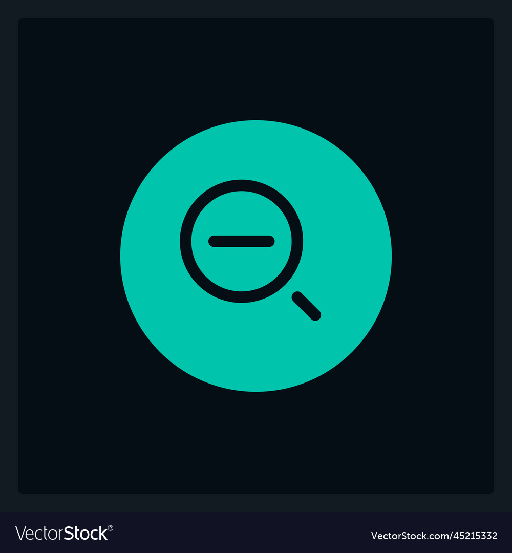 Active decrease zoom ui element template vector image Active decrease zoom ui element template
