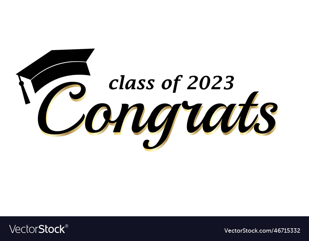 Congratulations graduates class of 2023 banner Vector Image