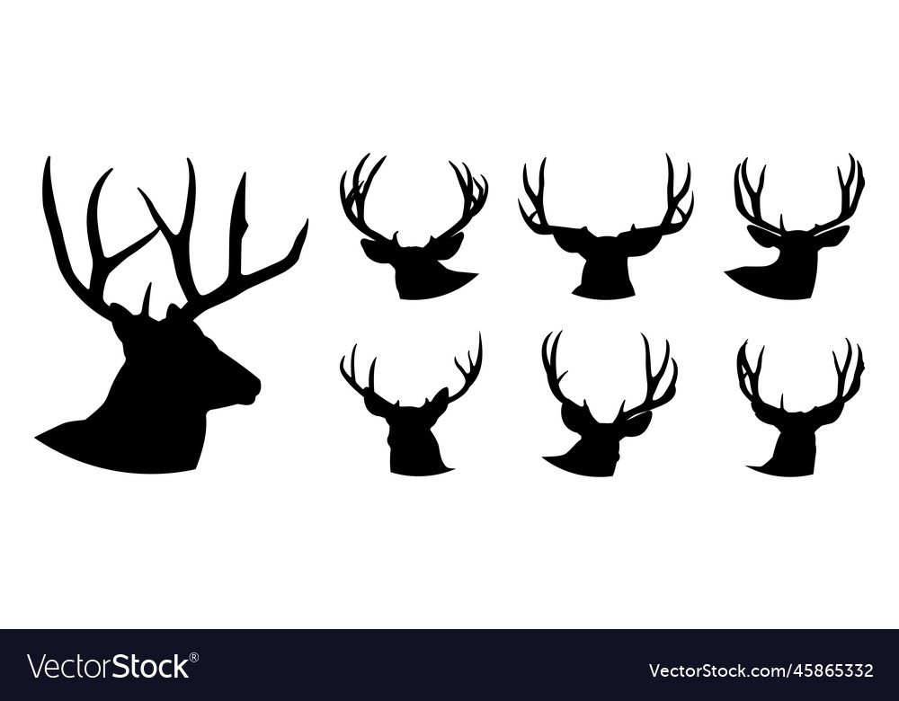 Hirsch Geweih Silhouette Set