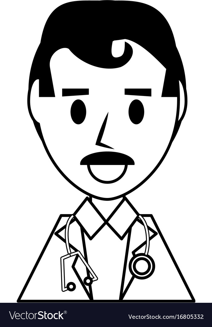 Doctor profile cartoon Royalty Free Vector Image Doctor profile cartoon Royalty Free Vector Image