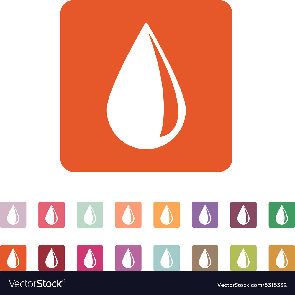 Drop icon water and oil symbol flat Royalty Free Vector