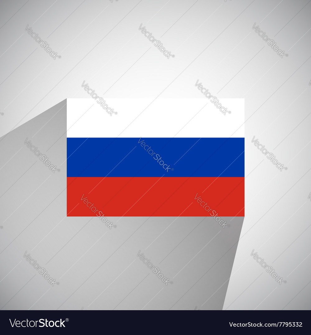 Flat flag of russia