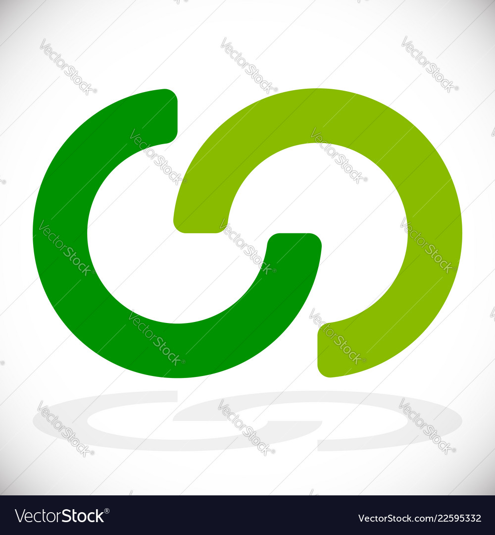 Interlocking circles rings Royalty Free Vector Image