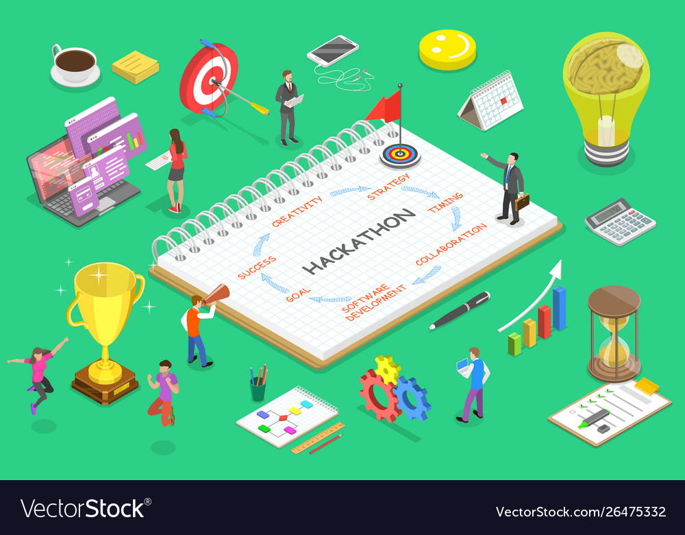 Isometric flat concept parts Royalty Free Vector Image