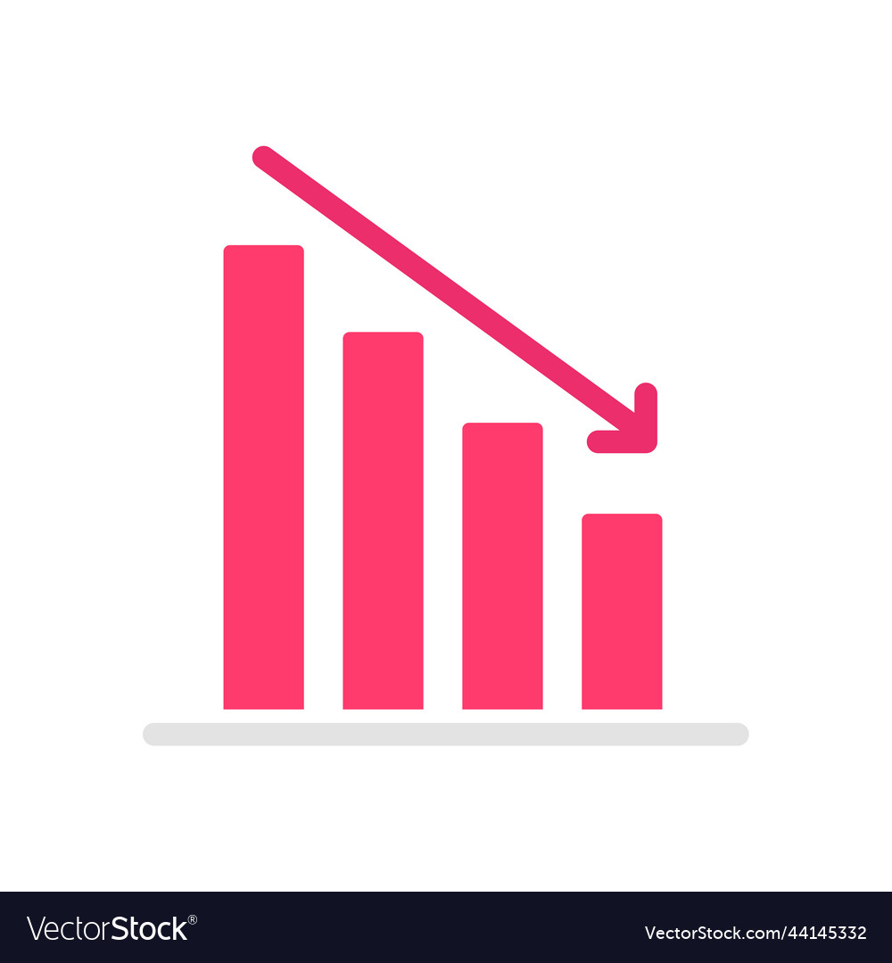 Line graph comparing business performance company vector image Line graph comparing business performance company