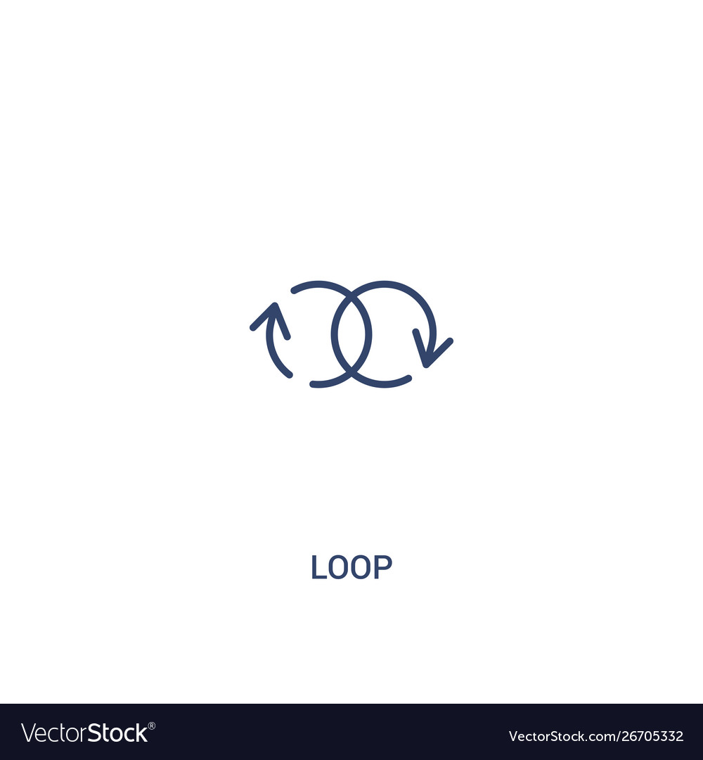 Loop concept 2 colored icon simple line element