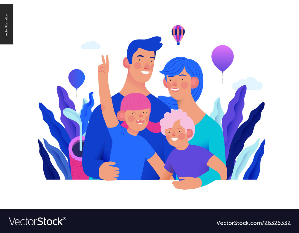 Medical insurance template - family health vector image Medical insurance template - family health