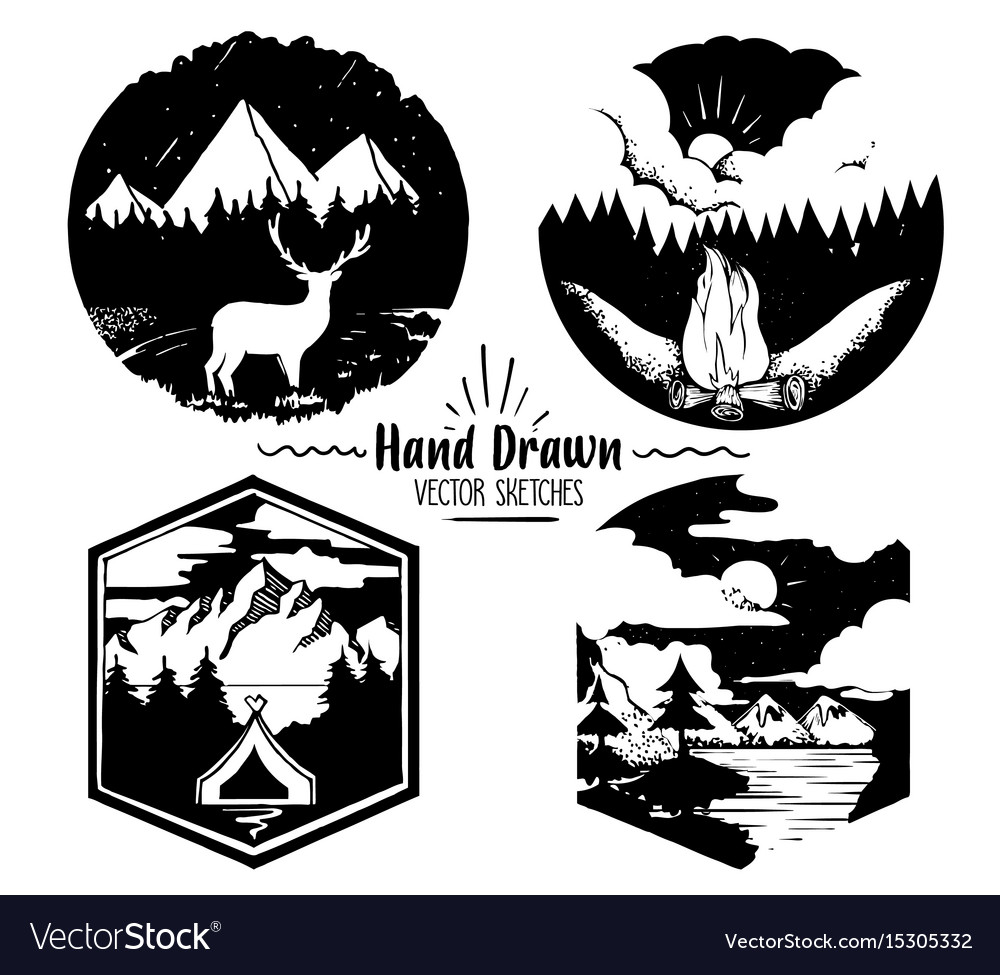 Outdoor Abenteuer Logo Set