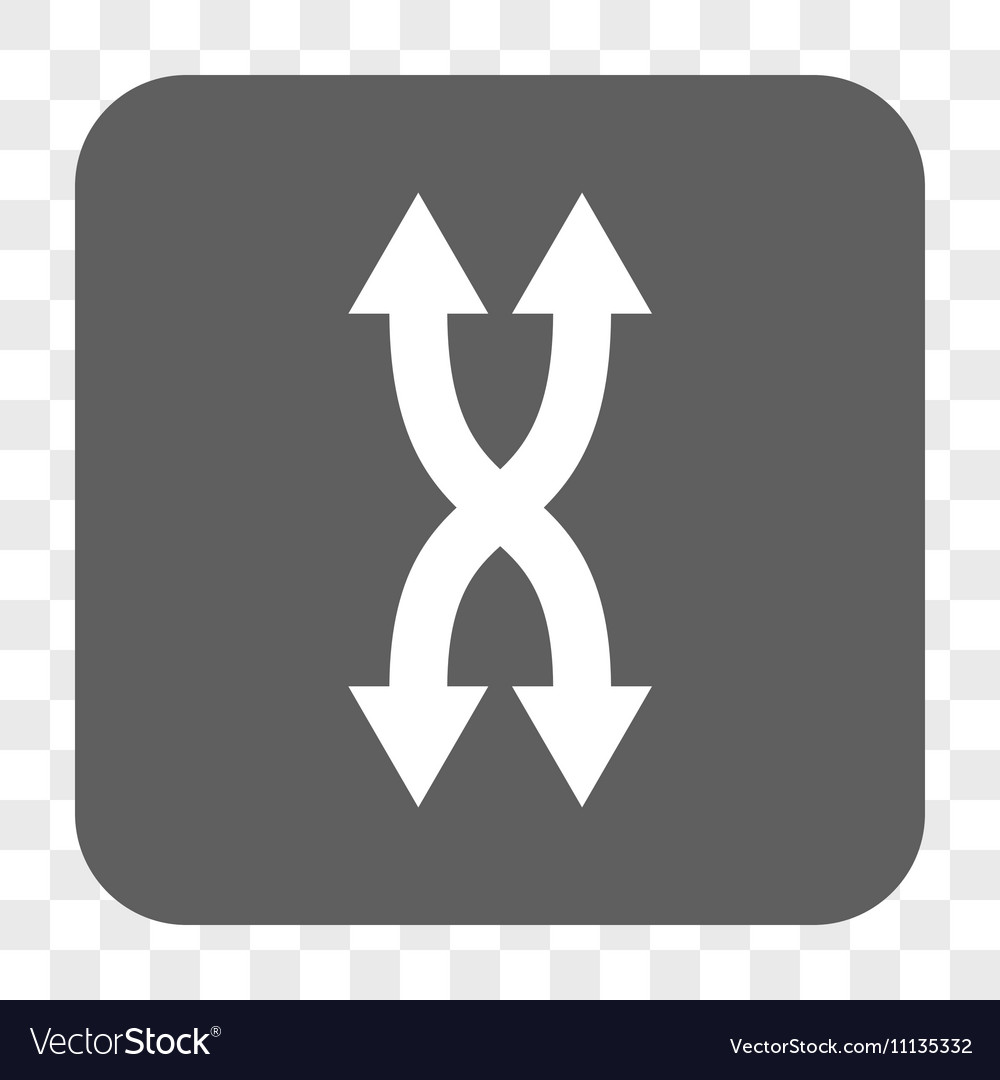 Shuffle arrows vertical rounded square button