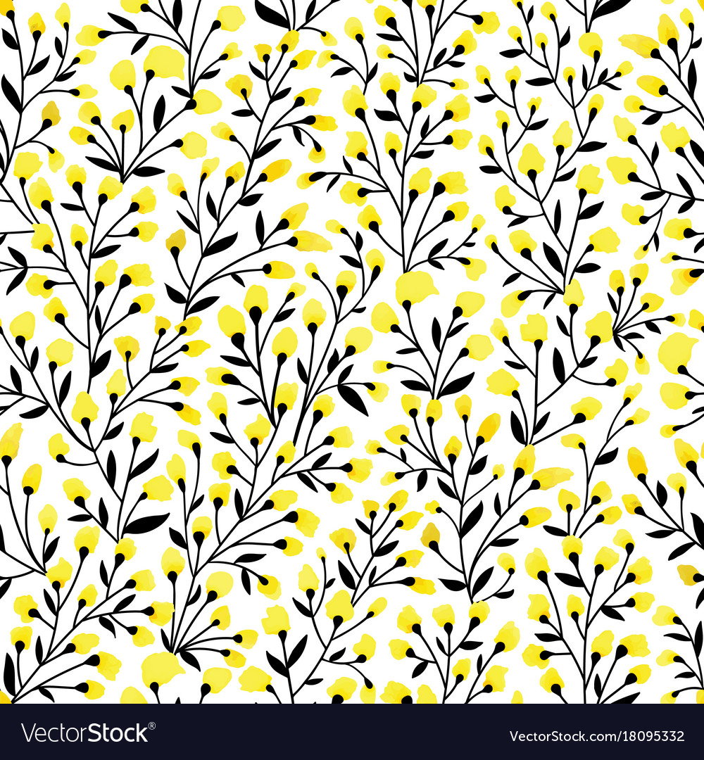 Yellow floral pattern