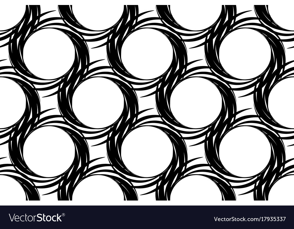 Abstract seamless pattern circular items Vector Image