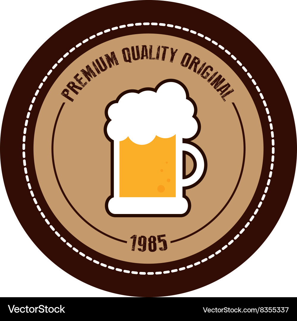 Beer label Royalty Free Vector Image - VectorStock