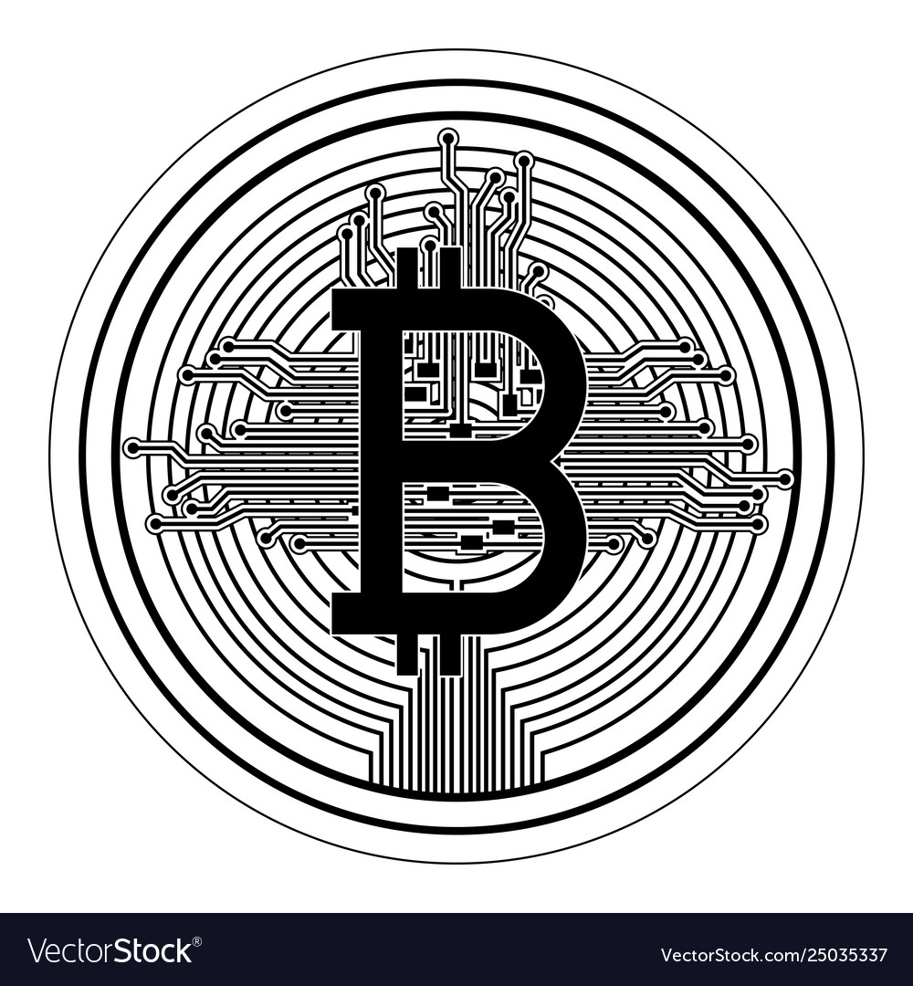 Bitcoin with circuit lines commerce technology