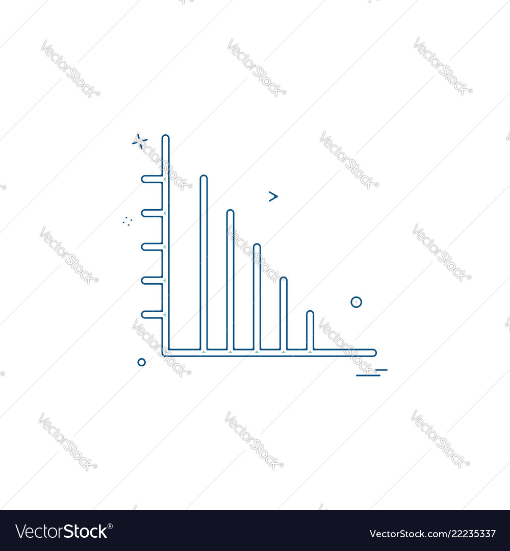 Chart graph report up icon design vector image Chart graph report up icon design