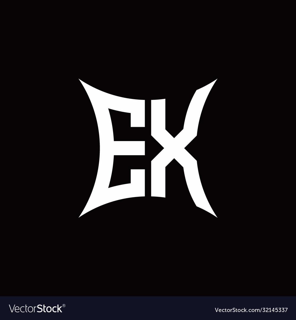 Ex monogram logo with sharped shape design