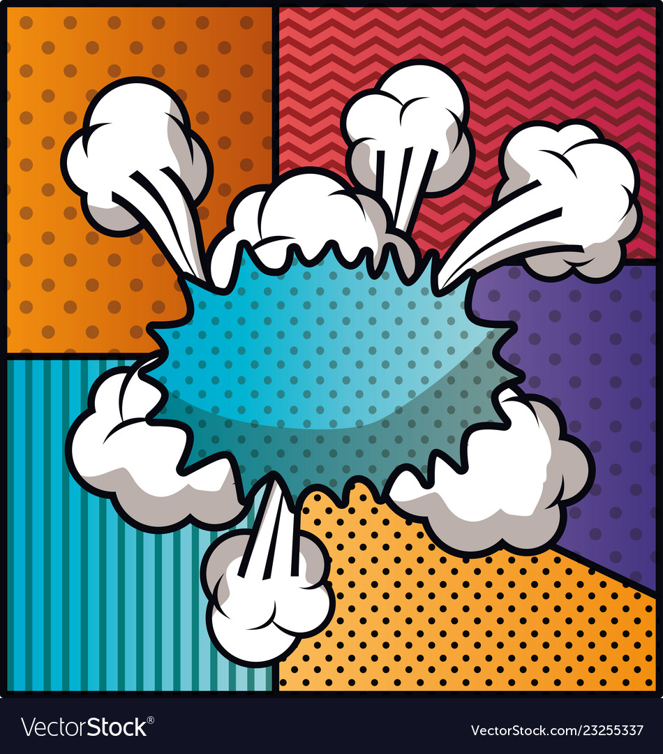 Expression cloud with set patterns pop art style