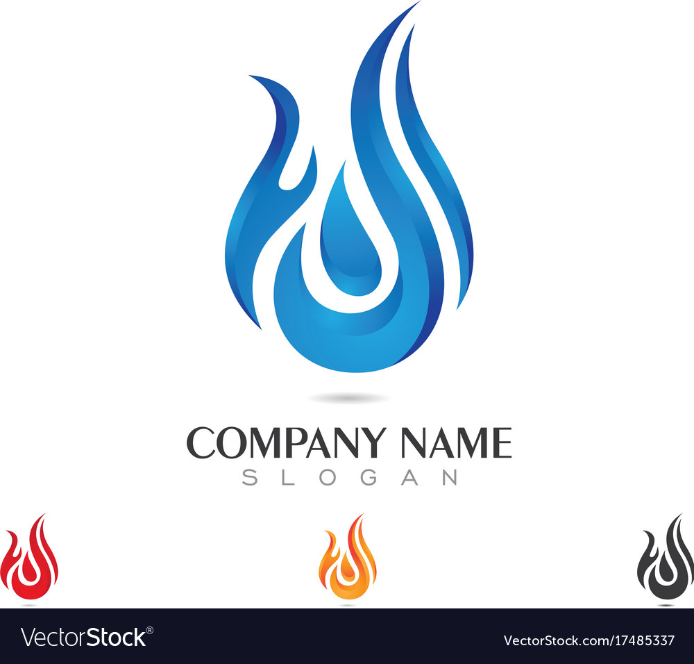 Fire flame logo template