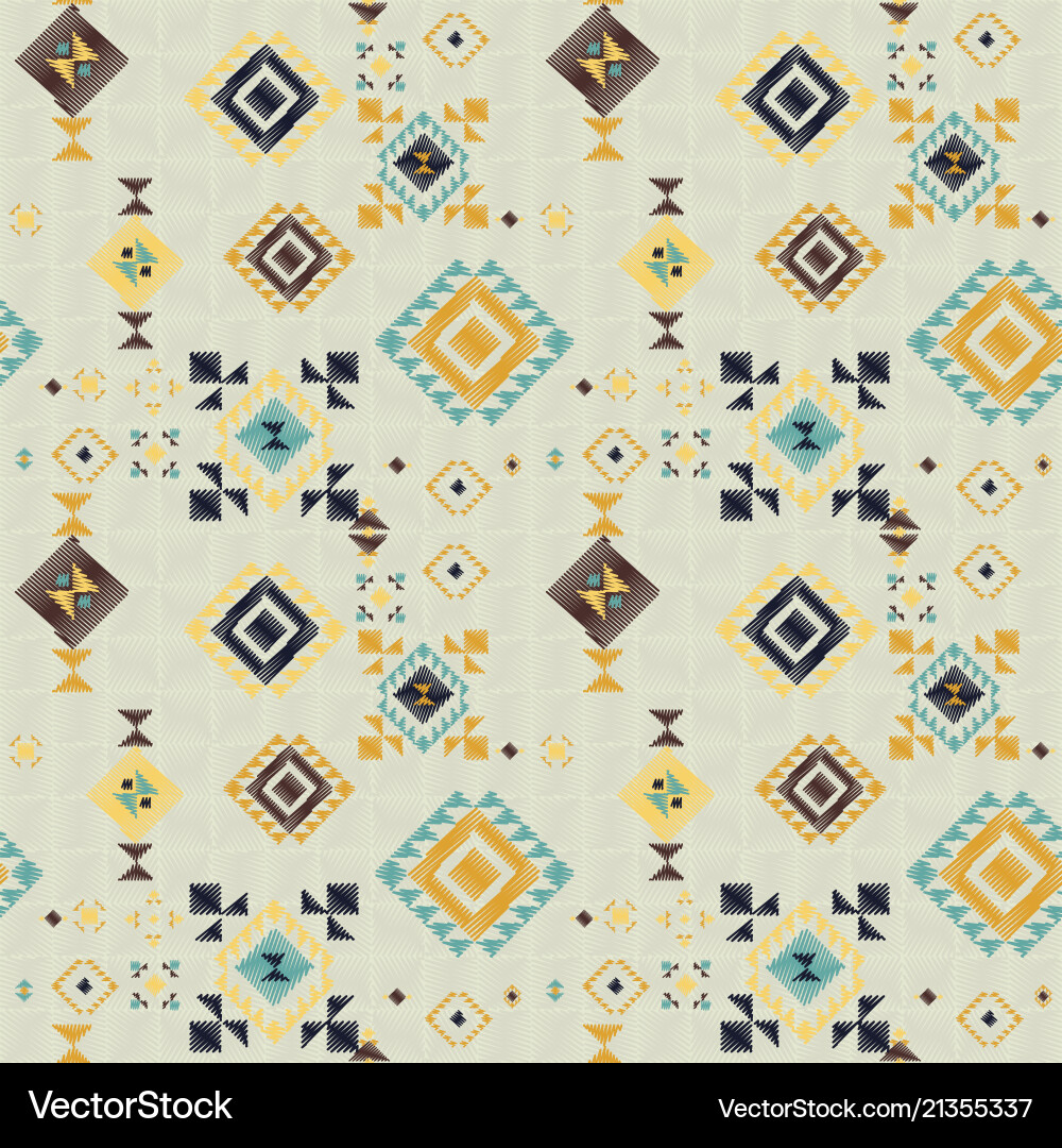 Geometric ethnic seamless pattern Royalty Free Vector Image