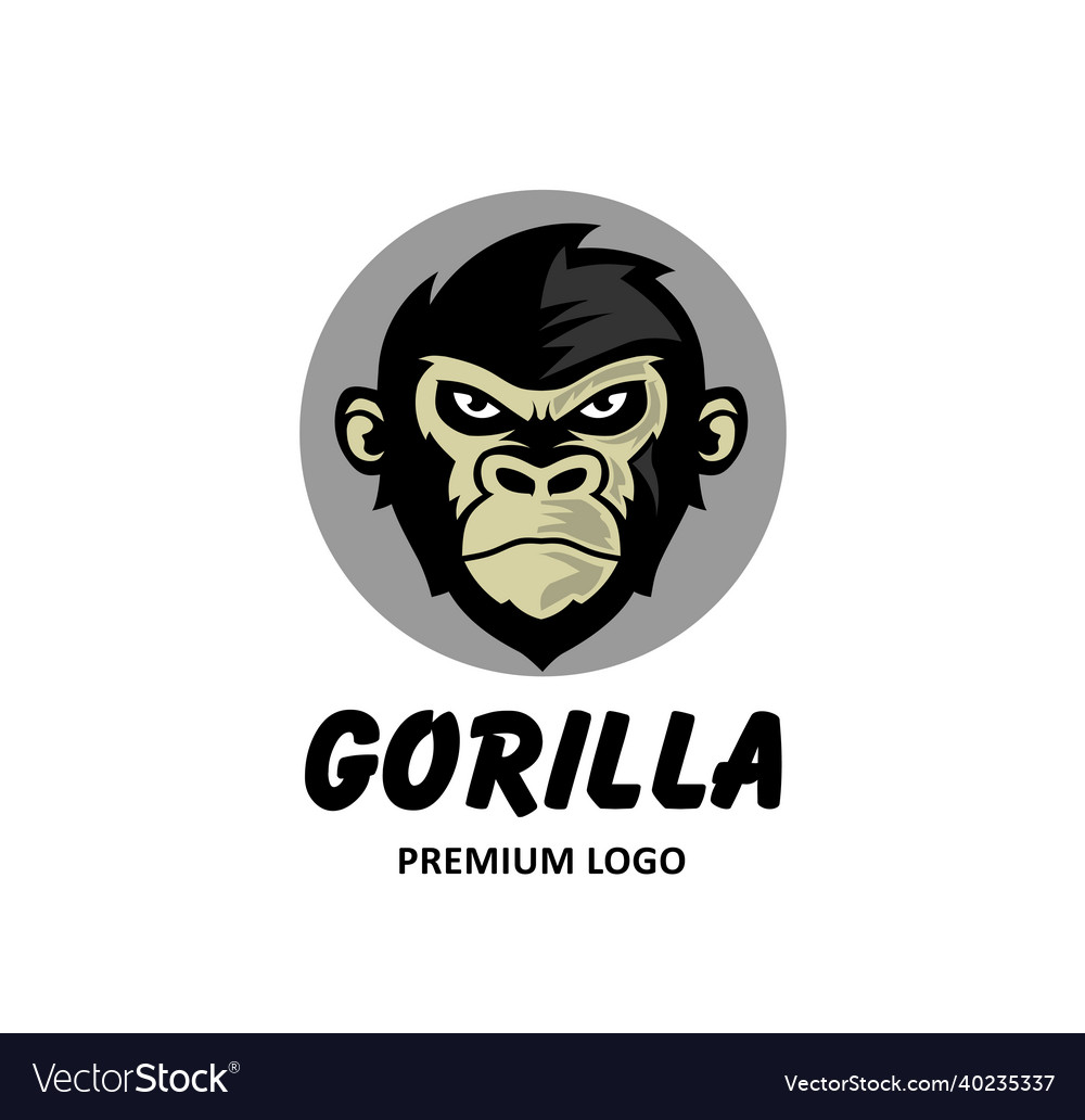 Gorilla head logo vector image Gorilla head logo