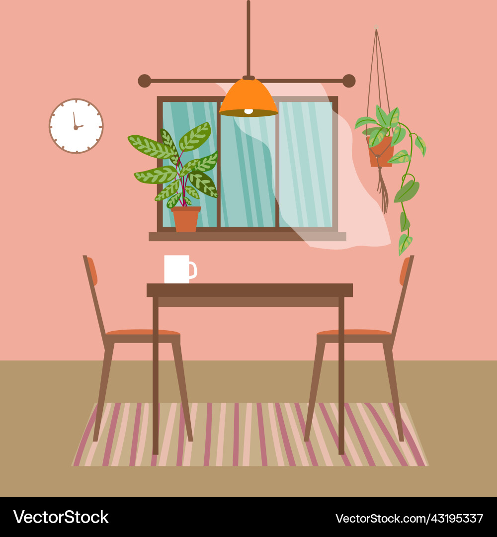 Kitchen interior beautiful Royalty Free Vector Image