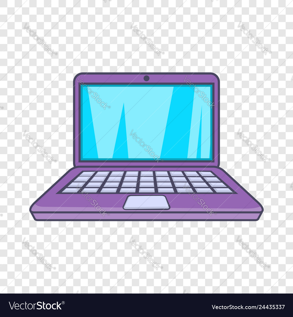 Laptop icon cartoon style Royalty Free Vector Image