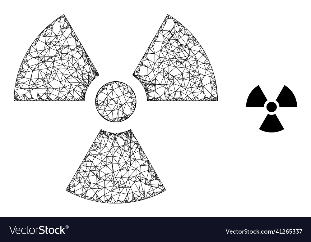 Linear mesh radioactivity icon