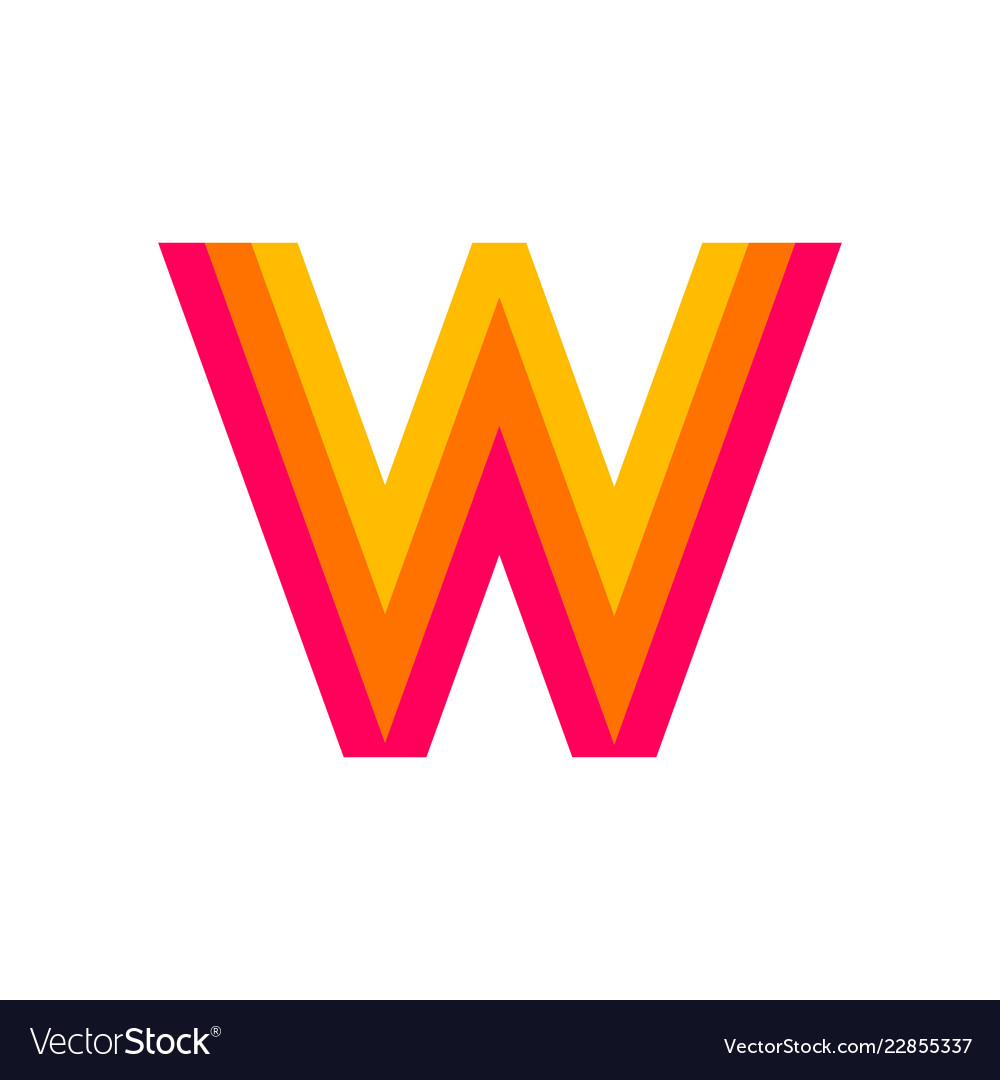 logo letter w red