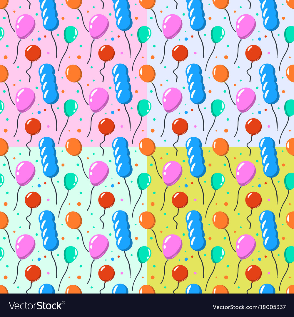 Seamless pattern set background with party