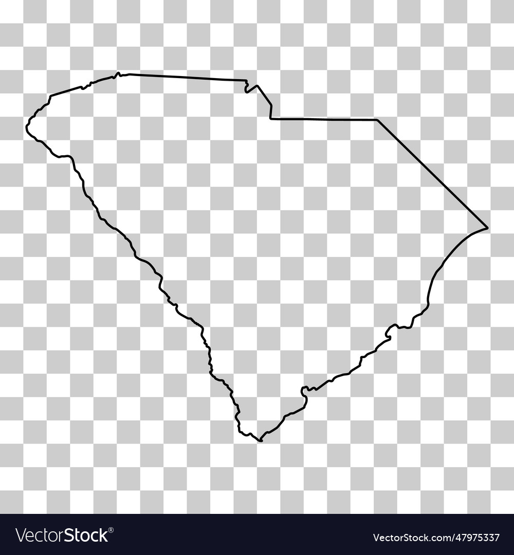 South carolina map shape united states of america Vector Image