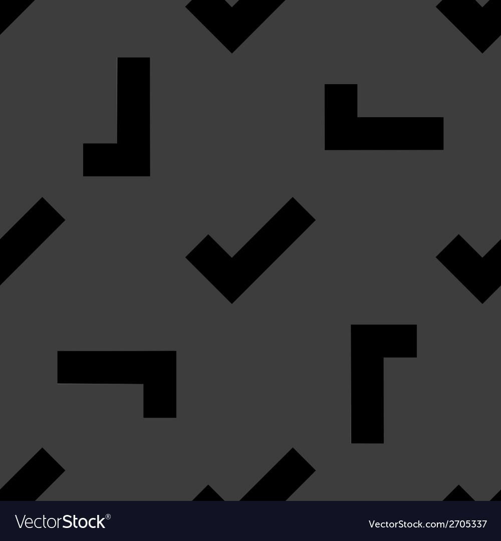 Tick web icon flat design seamless pattern