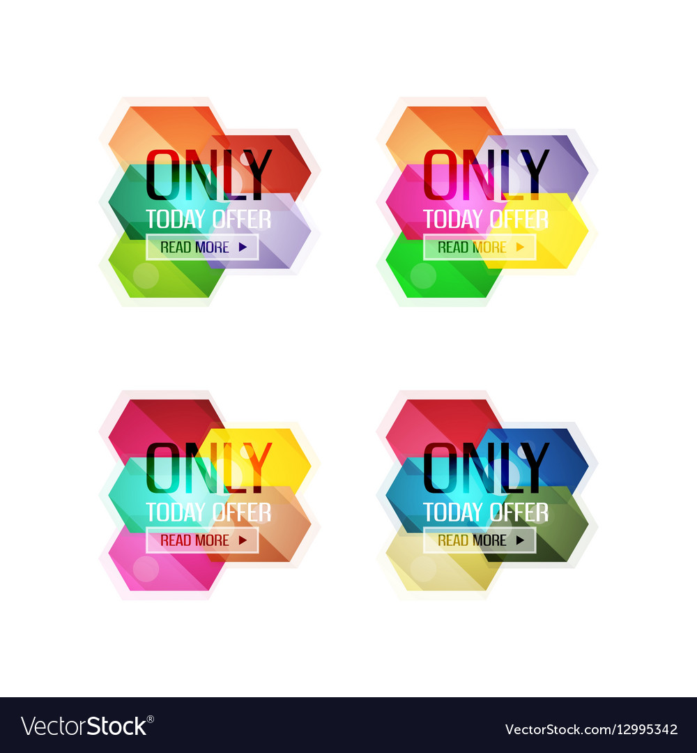 Abstract Geometric Sale Labels Royalty Free Vector Image