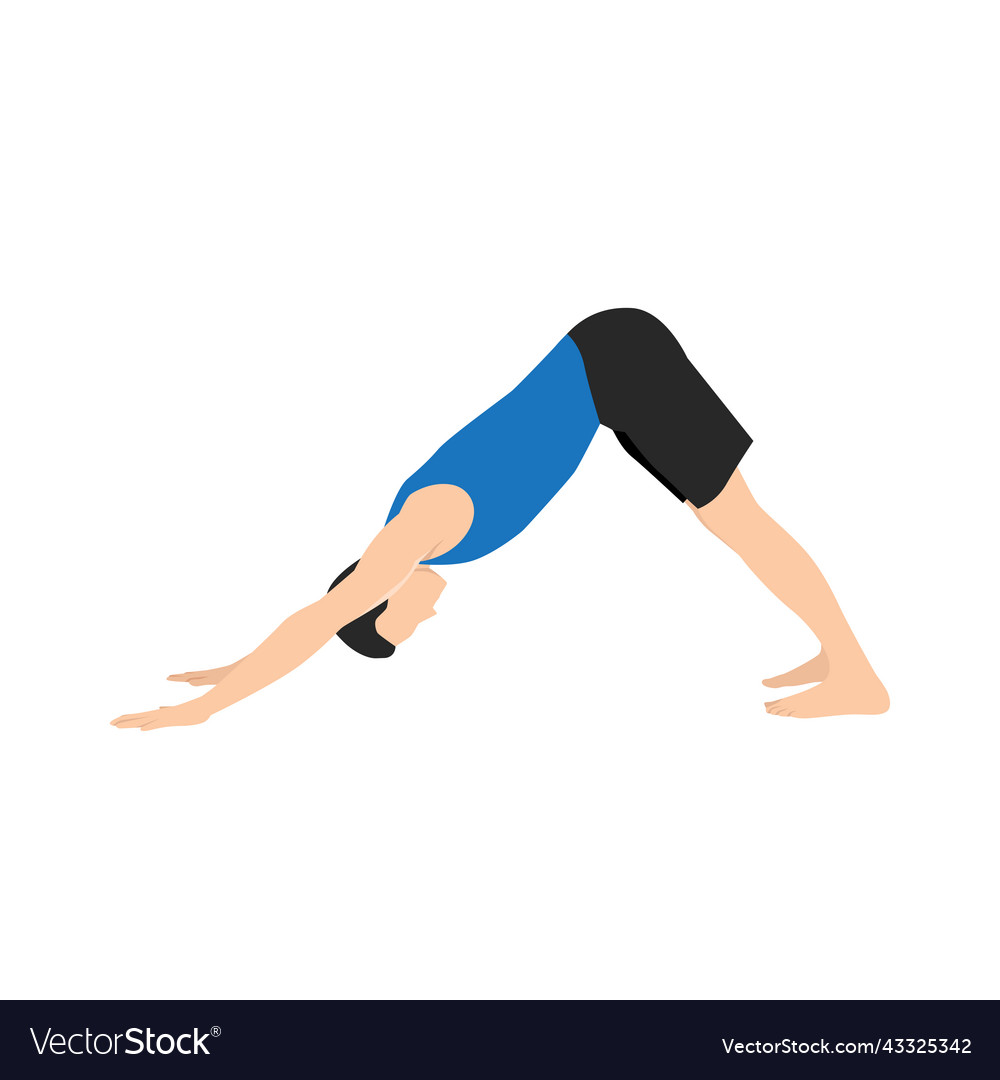 Adho mukha svanasana or downward facing dog Vector Image