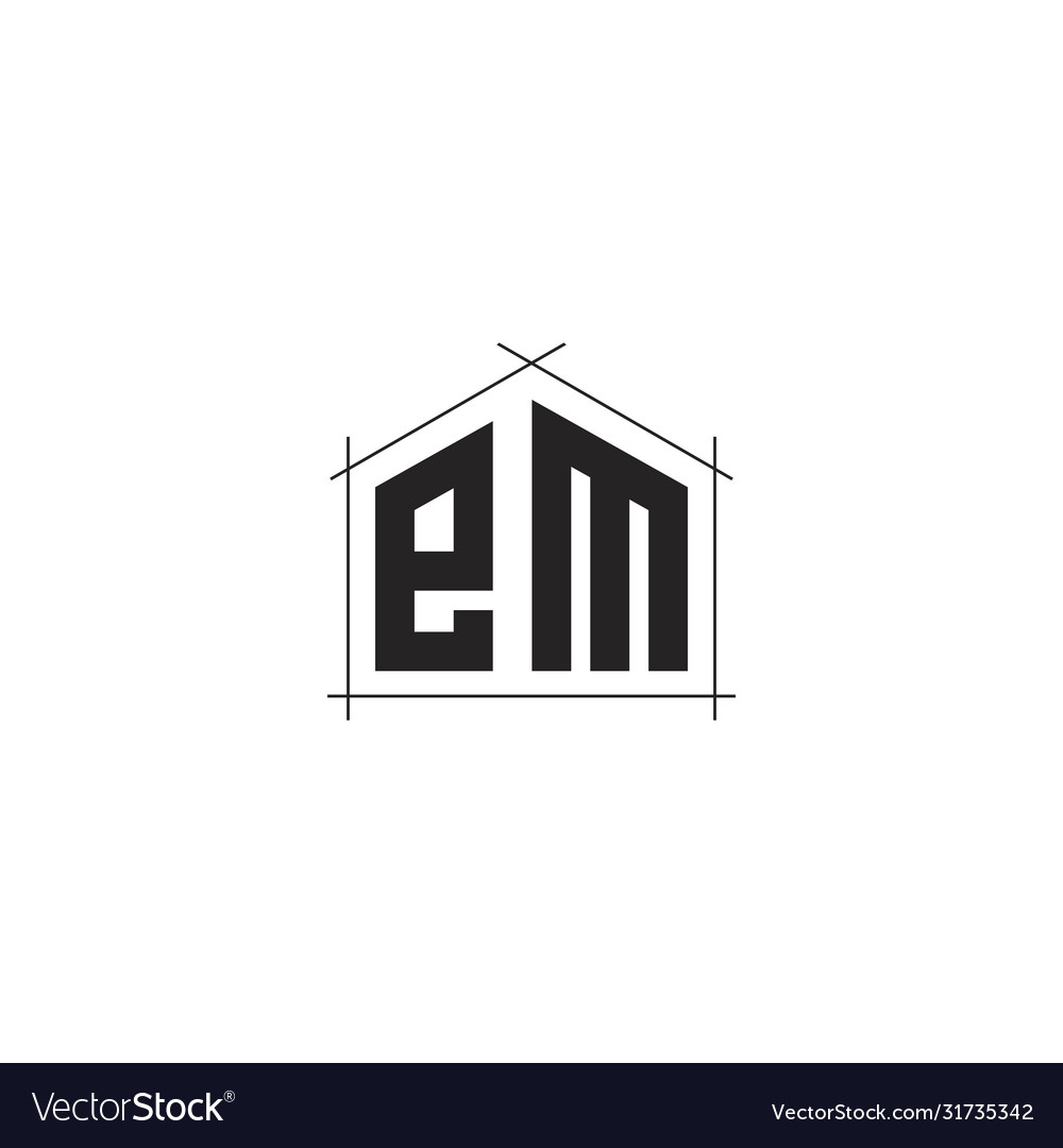 Em letter logo icon design template elements Vector Image