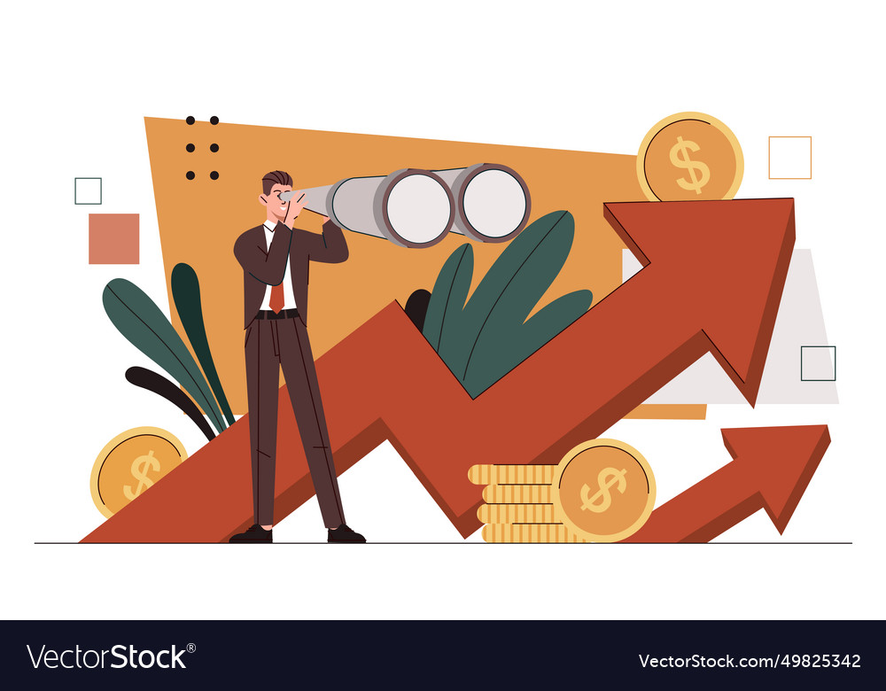 Financial occupation concept Royalty Free Vector Image