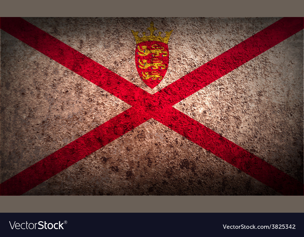 Flag of jersey with old texture