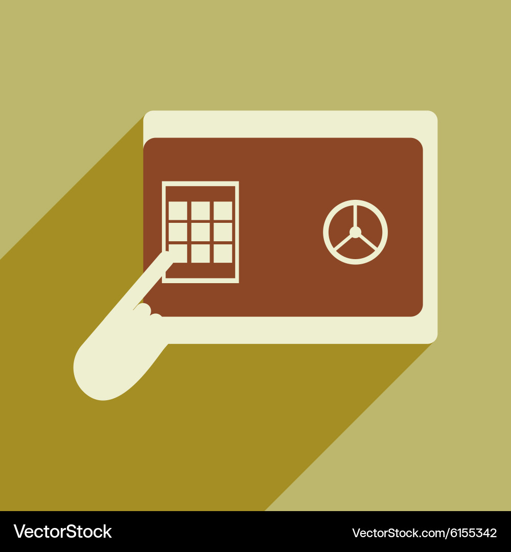 Flat design modern icon safe Royalty Free Vector Image