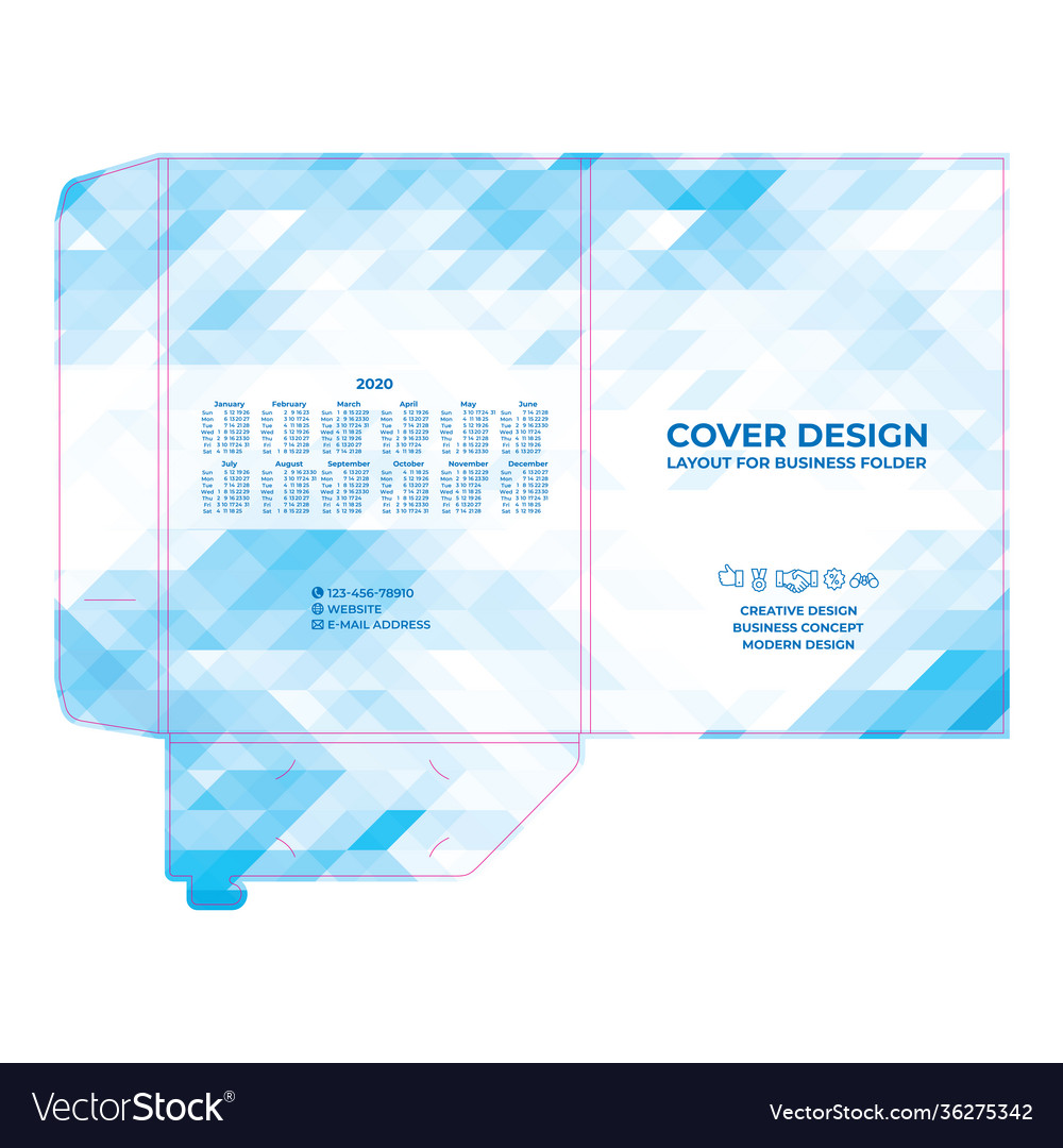 Folder design cover for catalogue brochures