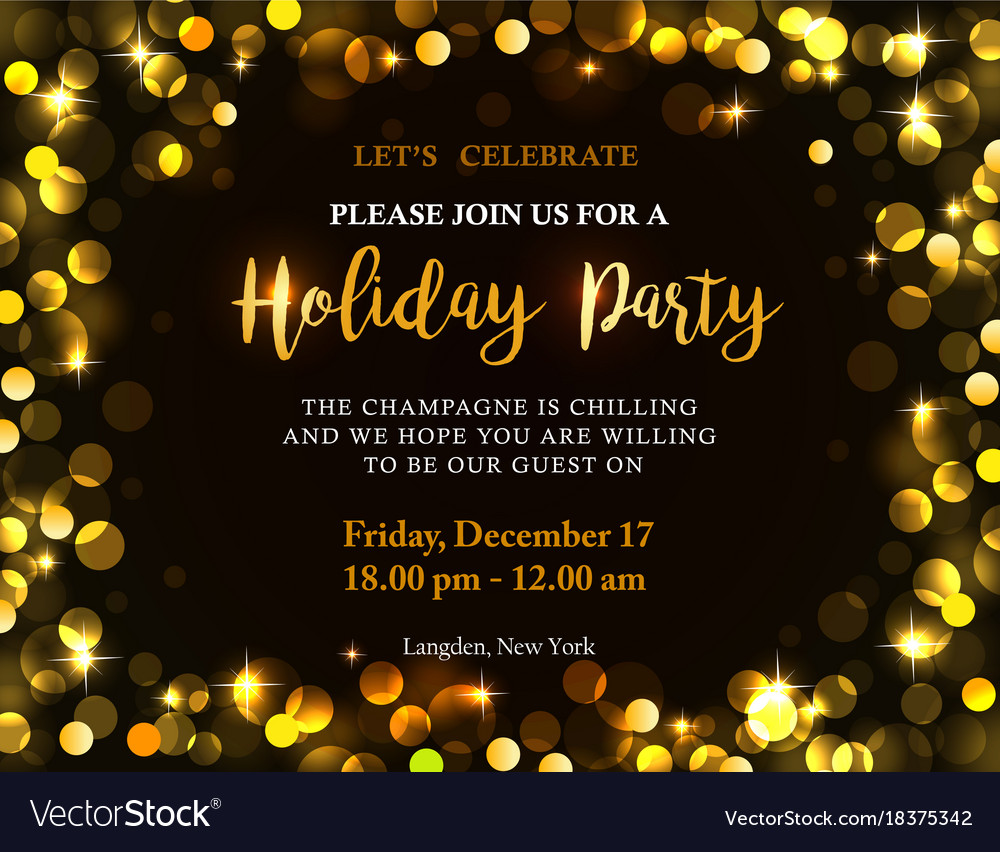 Holiday Party Invitation Royalty Free Vector Image Holiday Party Invitation Royalty Free