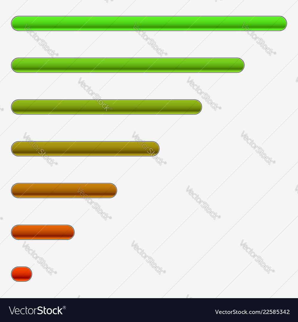 Horizontal progress bars completion loading vector image Horizontal progress bars completion loading
