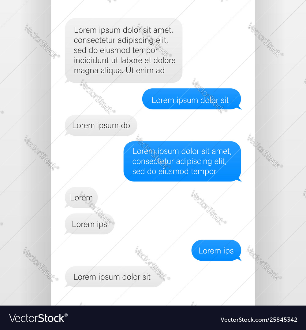 Message bubbles design template for messenger