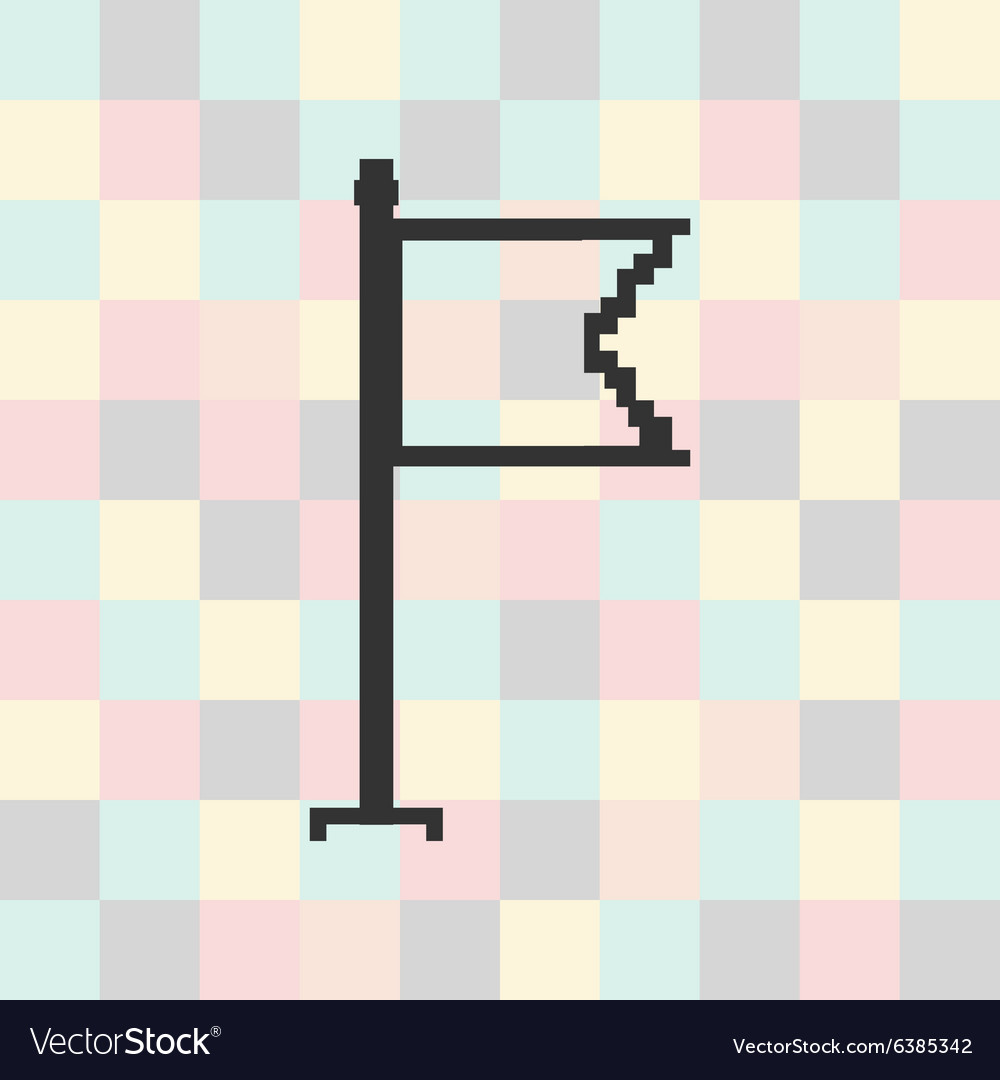Pixel icon flag on a square background