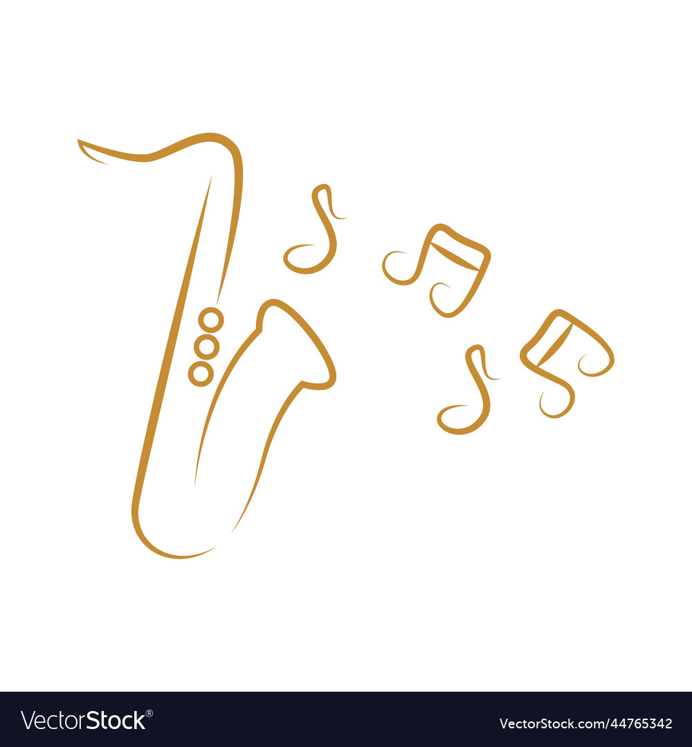 Saxophone logo icon design