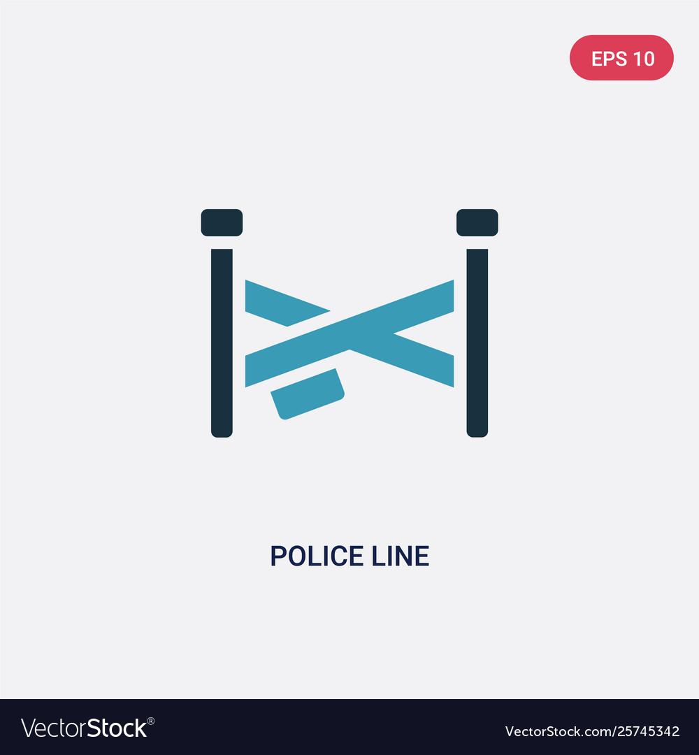 Zwei Farb-Polizei-Zeilen-Symbol aus Gesetz und Gerechtigkeit vector image Zwei Farb-Polizei-Zeilen-Symbol aus Gesetz und Gerechtigkeit