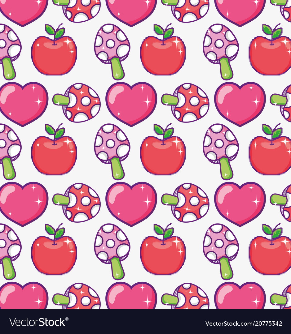 Videogame cartoons pattern background