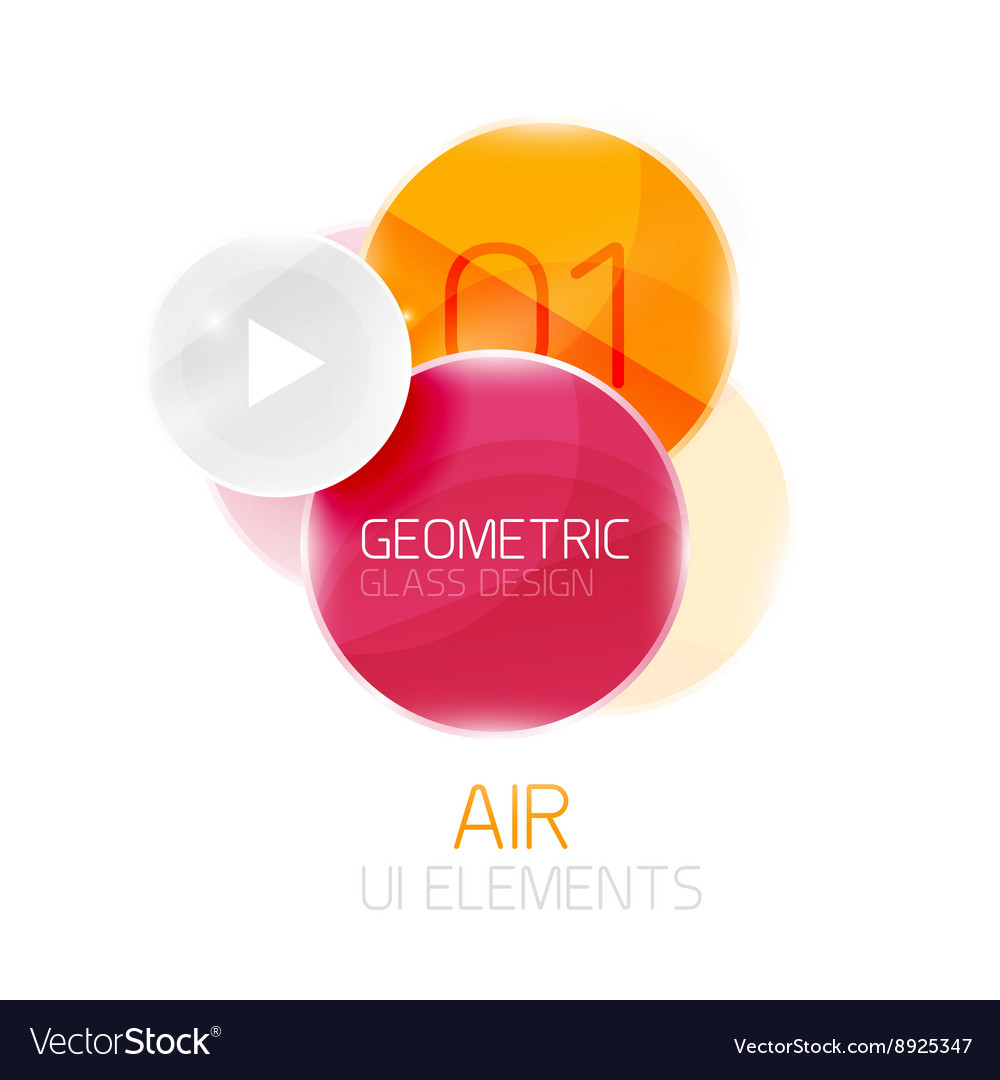 Abstrakte Glaskreise mit Mustertext Option