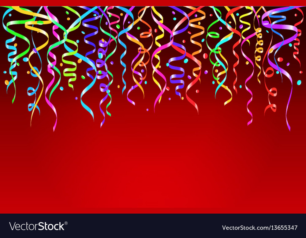 Colorful confetti decoration vector image Colorful confetti decoration