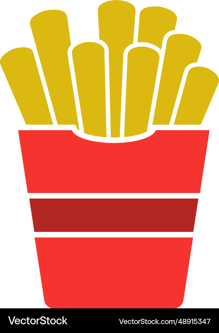 French fries icon design template isolated Vector Image