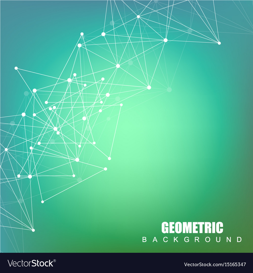 Geometric abstract background with connected line